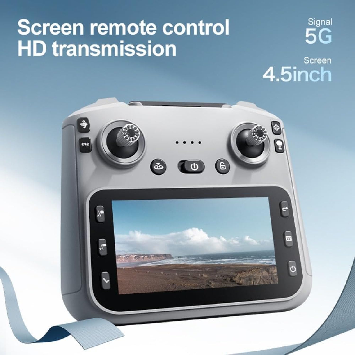 K19 max GPS Drone 4.5-inch Screen Controller, SD card, 2 Batteries, Airdrop, Brushless Motor, Obstacle Avoidance GPS Drone 4K Camera,Carrying Case - Image 9