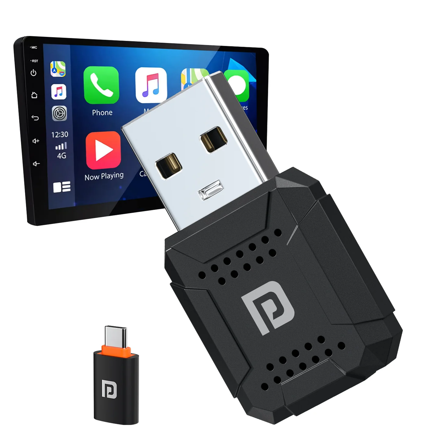 Portronics POR 3328 Tune Lite Wireless Car Receiver, Converts Wired to Wireless, Plug & Play, Android 12+ & iOS 15+ - Image 1