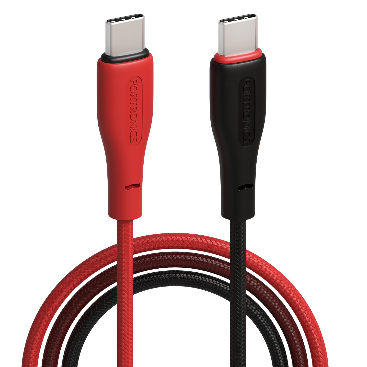 Portronics POR 3009 Hue X 60W Dual Tone Colour Type C Fast Charging Cable for Smartphones, Tablets - Image 1