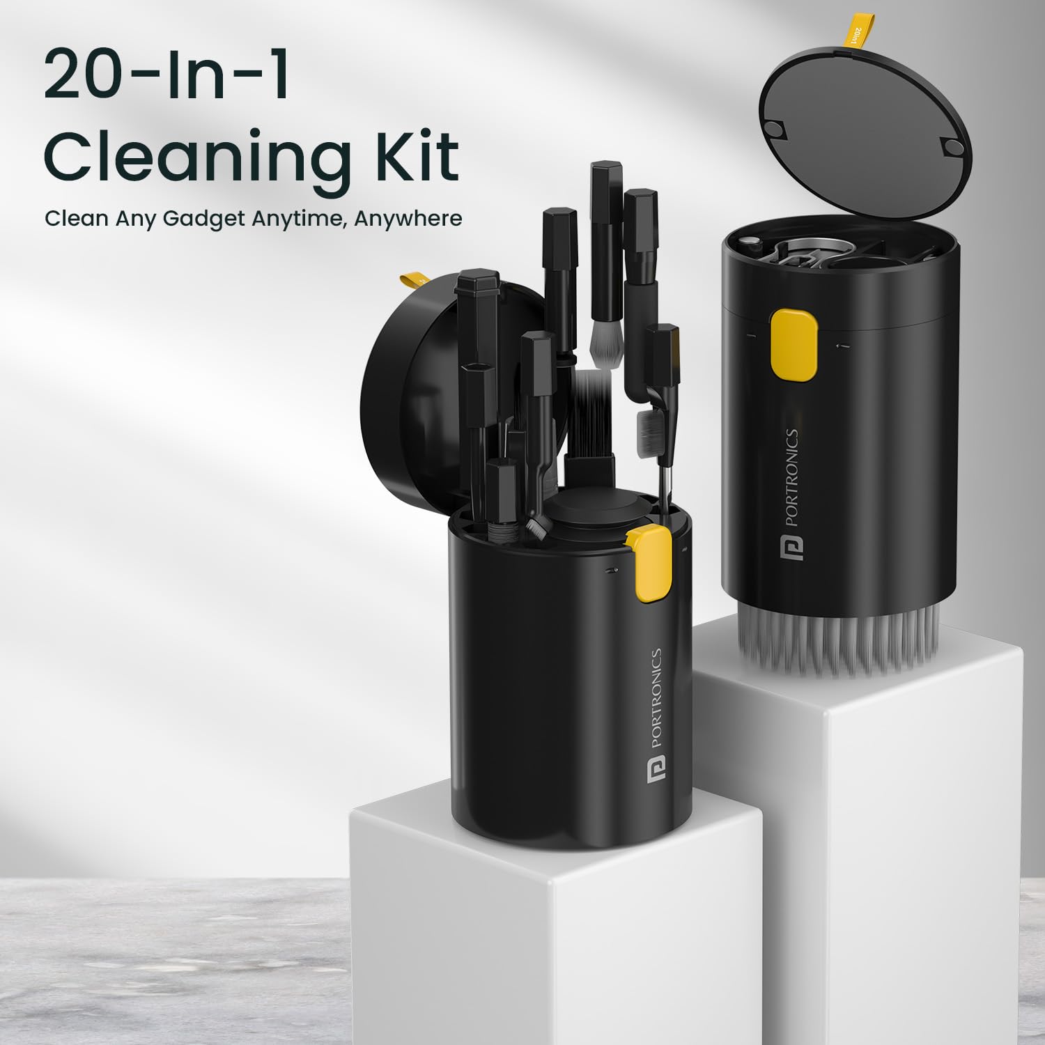 Portronics POR2189 Clean G 20 in 1 Multipurpose Device Cleaner Cleaning Kit for Laptops, Smartphones, Keyboards, Desktop & Earphones Black - Image 6