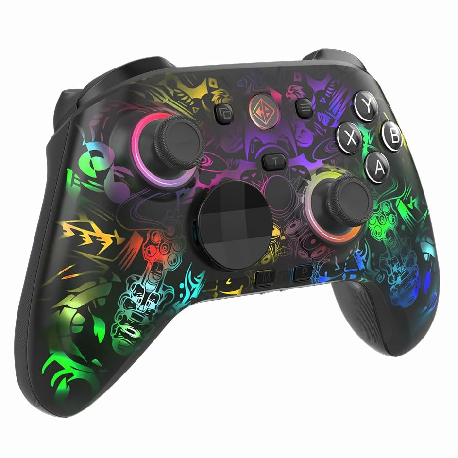 Cosmic Byte Lumora Tri-Mode Controller Stealth Black RGB-Reveal Design, Hall Effect Joysticks &amp; Triggers, Mechanical Buttons, 1000Hz Polling Rate - Image 1
