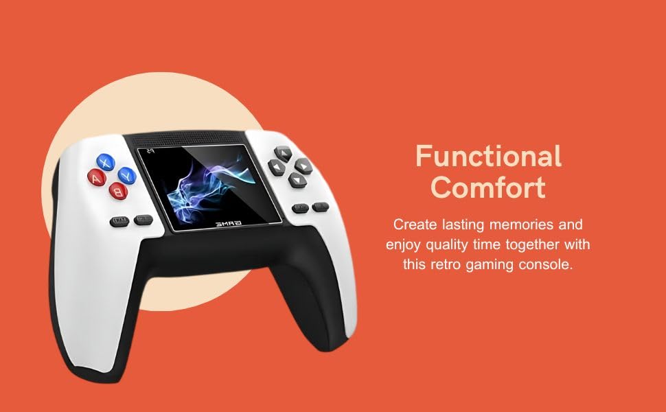 P5-Controller Style Retro Console With 520 Classic Games , Digital Game Player,Rechargeable Controller White - Image 8