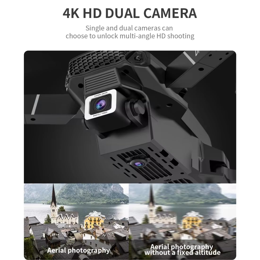 E88 Drone with 1080P Camera 2 Batteries One Key Take Off Land Altitude Hold Automatic Avoidance Obstacles 360° Flip with Aerial Photography Drone Multicolor - Image 4
