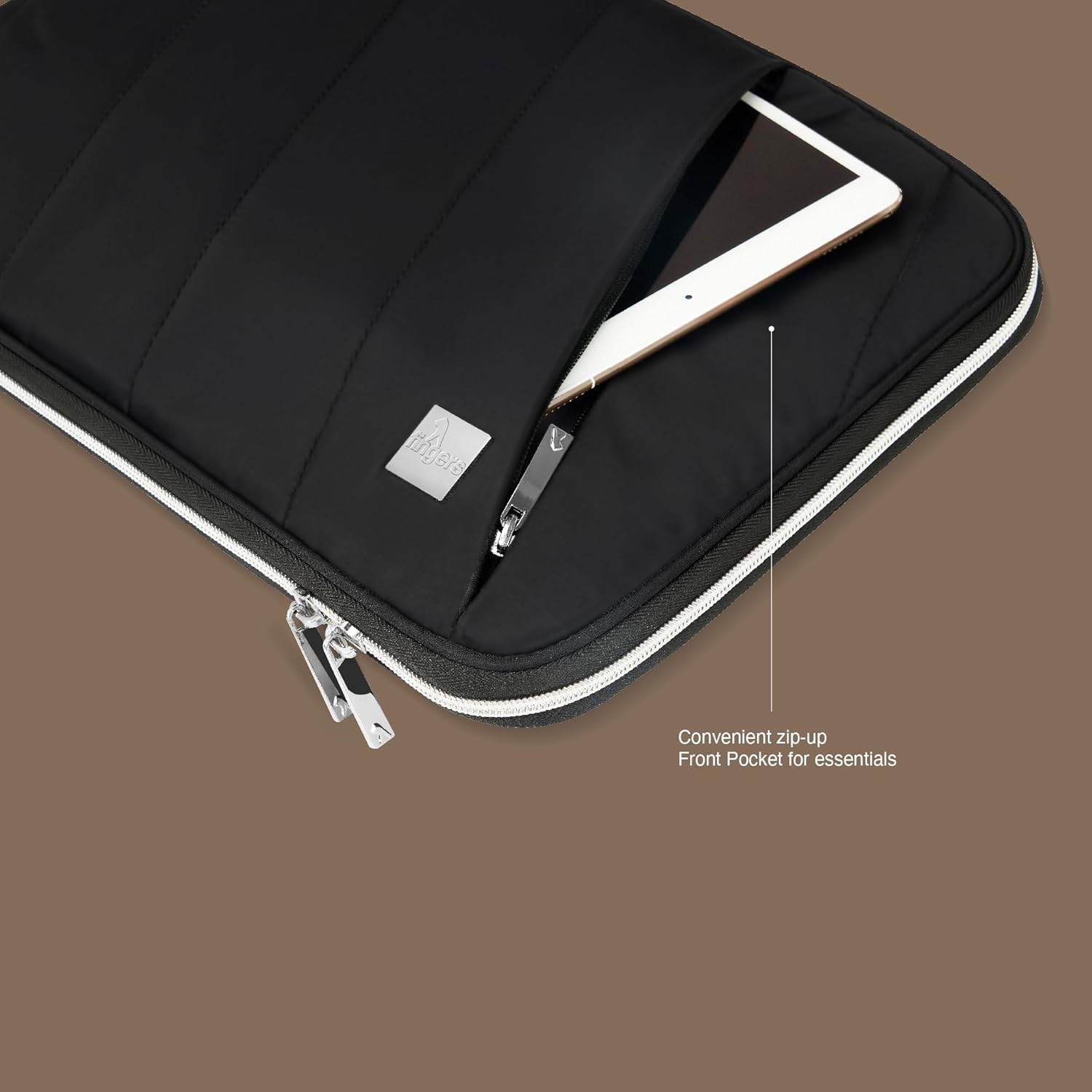 FINGERS Eleganto-OG2 Laptop Sleeve-Cum-Organiser Sleek And Smart Portfolio Organizer with Multiple Compartments, Ideal for Professionals And Daily Essentials, Fits up to 15" Laptops And Tablets - Image 9