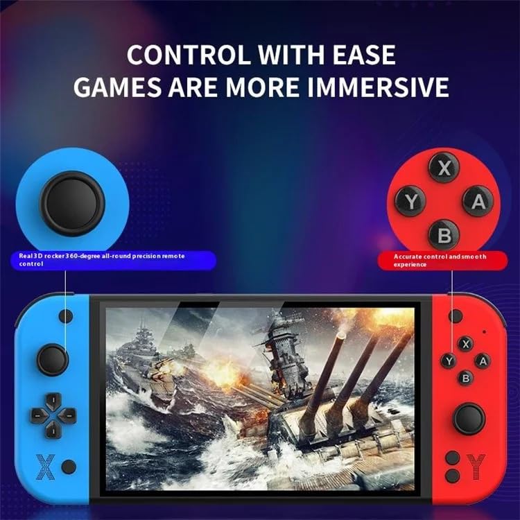 G90 7 Inch IPS HD Screen Handheld Game Console Multi-System Emulator Arcade Gaming Controller Black - Image 4