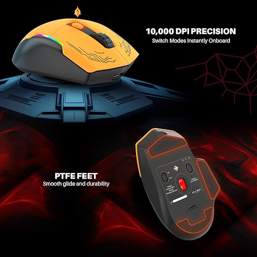 Cosmic Byte Helios Tri-Mode Wired + 2.4GHz Wireless + Bluetooth Gaming Mouse Black - Image 4