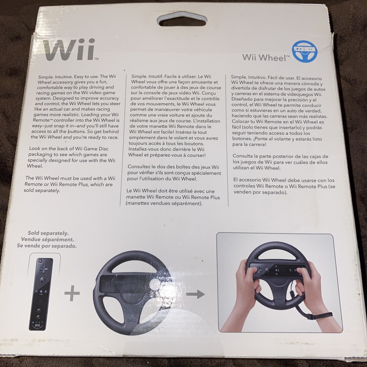 Mario Kart Racing Games Steering Wheel Compatible for Nintendo Wii Black - Image 3