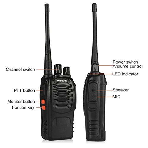 Baofeng Walkie Talkies BF-888S Rechargeable Two-Way Radios 16CH 400-470MHZ Long Range WTO1 Walkie Talkie Black - Image 3