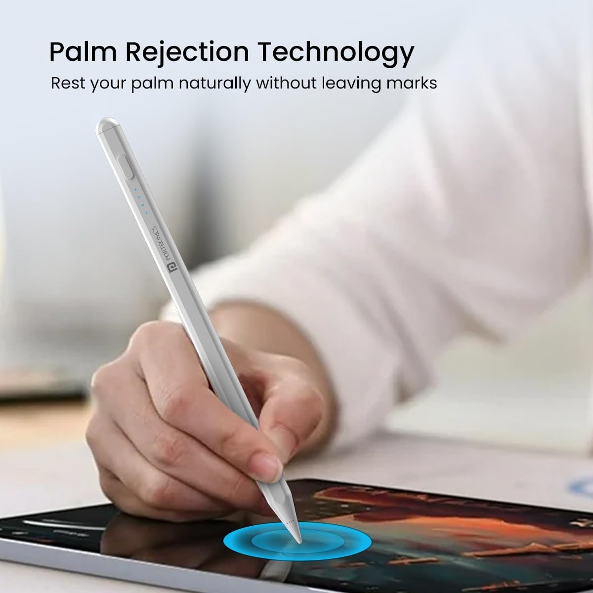 Portronics POR 2757 Glide Stylus Pencil for iPads Only, Angle Tilt Sensitivity, Palm Rejection, Attaches Magnetically, Battery LED Indicator, Type-C Charging, Only for iPads Released Between 2020 & 2024 Portronics POR 2757 Glide Stylus Pencil for iPads Only, Angle Tilt Sensitivity, Palm Rejection, Attaches Magnetically, Battery LED Indicator, Type-C Charging, Only for iPads Released Between 2020 & 2024 - Image 5