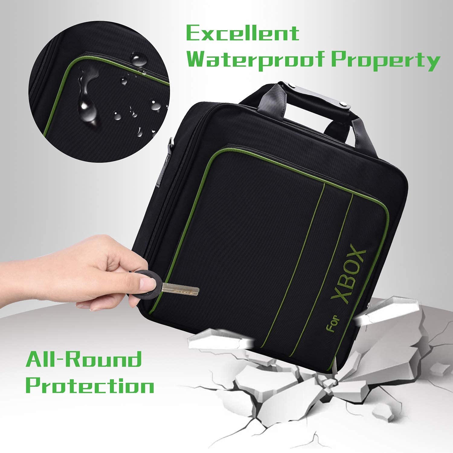 Storage Travel Bag Case for Xbox Series X Xbox Series S Console Carrying Case, Controllers Xbox Games and Gaming Accessories - Image 3
