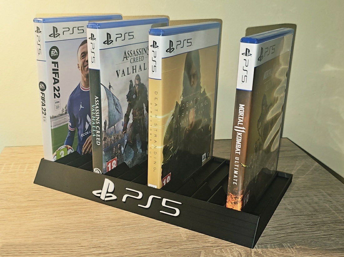 Game Case Stand For 10 Discs for PS4 PS5 Xbox Game Discs, 3D Printed Black, Playstation, Game stand, Game collector, Stand, PS - Image 7