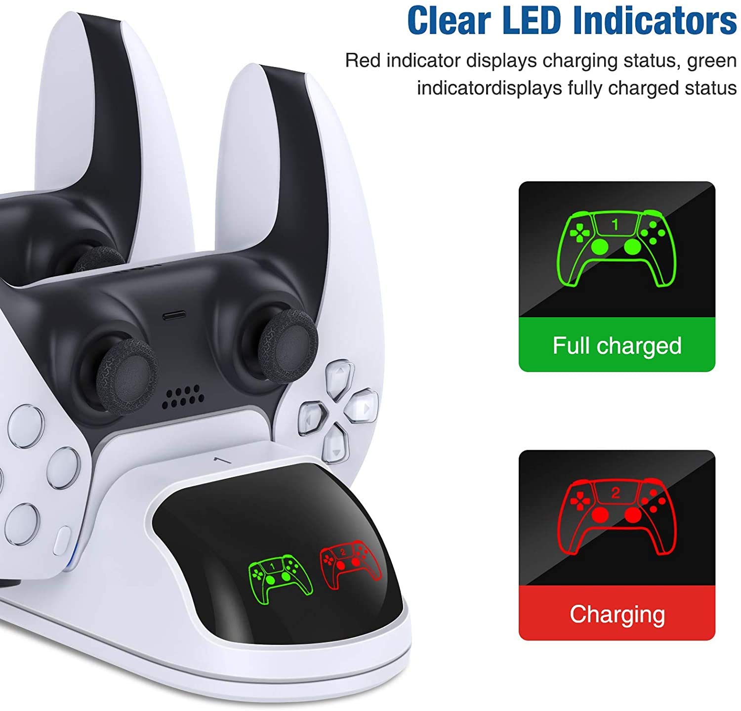 Dobe TP5-0506 Charging Dock For Playstation 5 Controller With LED indicator, Dual Type-C Fast Charging Dobe TP5-0506 Charging Dock For Playstation 5 Controller With LED indicator, Dual Type-C Fast Charging - Image 3