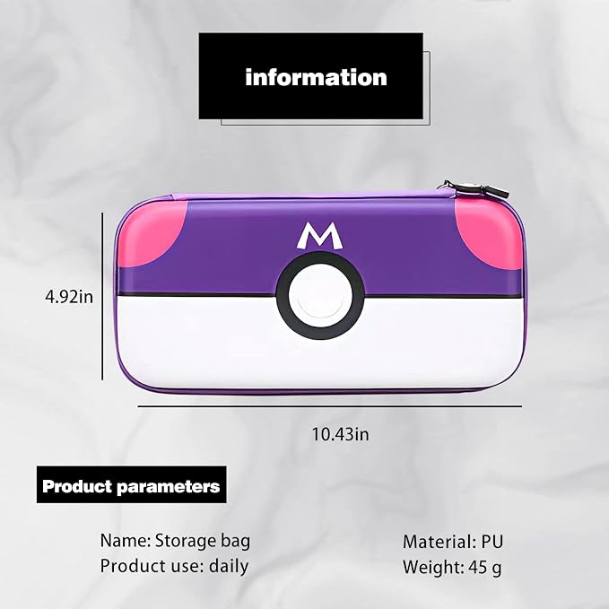 Nintendo Switch Oled/ V2 Travel Case Pokemon Master Ball - Image 7