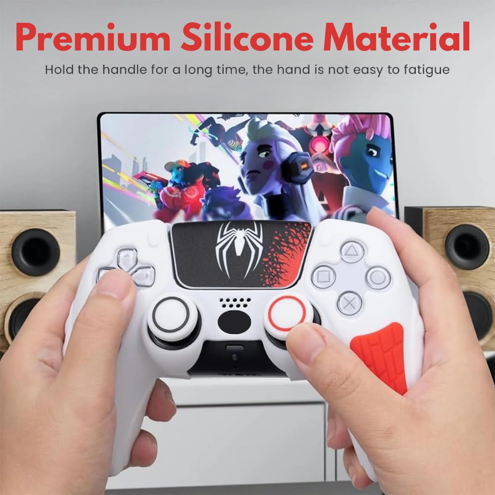 PS5 Controller Silicon Cover 2 Thumb Grip Spiderman Venom theme - Image 3