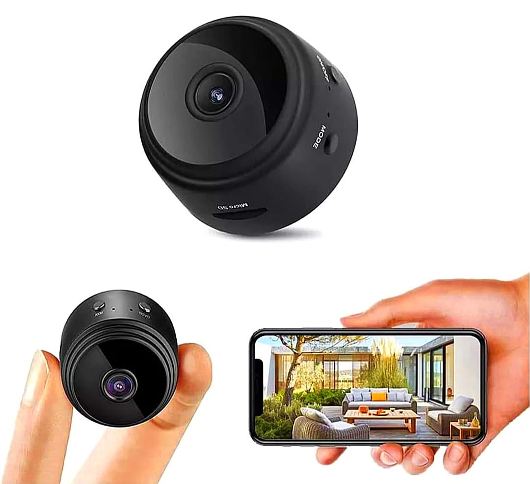 Mini WiFi Spy Camera Hidden for Home Outdoor High HD Focus Spy Magnet Mini Live Stream Night Vision IP Wireless 1080P Audio Video Hidden Indoor BLACK - Image 7