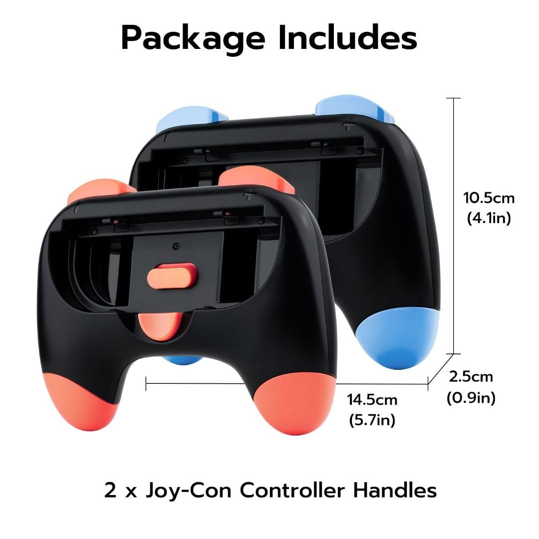 Dobe Nintendo Switch 2 JoyCon controller handle grip Left and right ,For Nintendo Switch 2 Ergonomic Left and Right JoyCon Controller Grips Green/Pink - Image 6