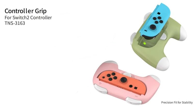 Dobe Nintendo Switch 2 JoyCon controller handle grip Left and right ,For Nintendo Switch 2 Ergonomic Left and Right JoyCon Controller Grips Green/Pink - Image 7