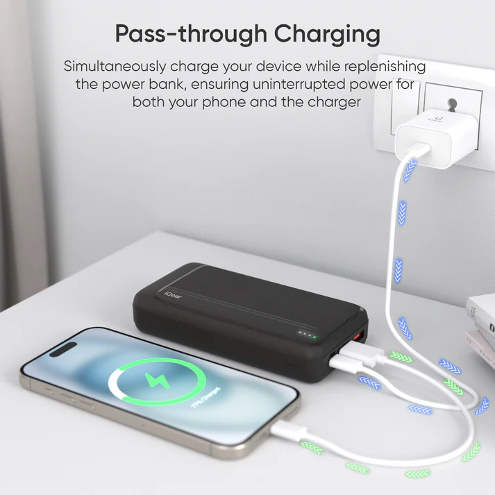 iGear Max 20 Power Bank 20000mAh, Type-C PD 22.5W Fast Charging, Triple Output Ports, Battery Indicator, Wake-up Button, High-Speed Power - Image 3