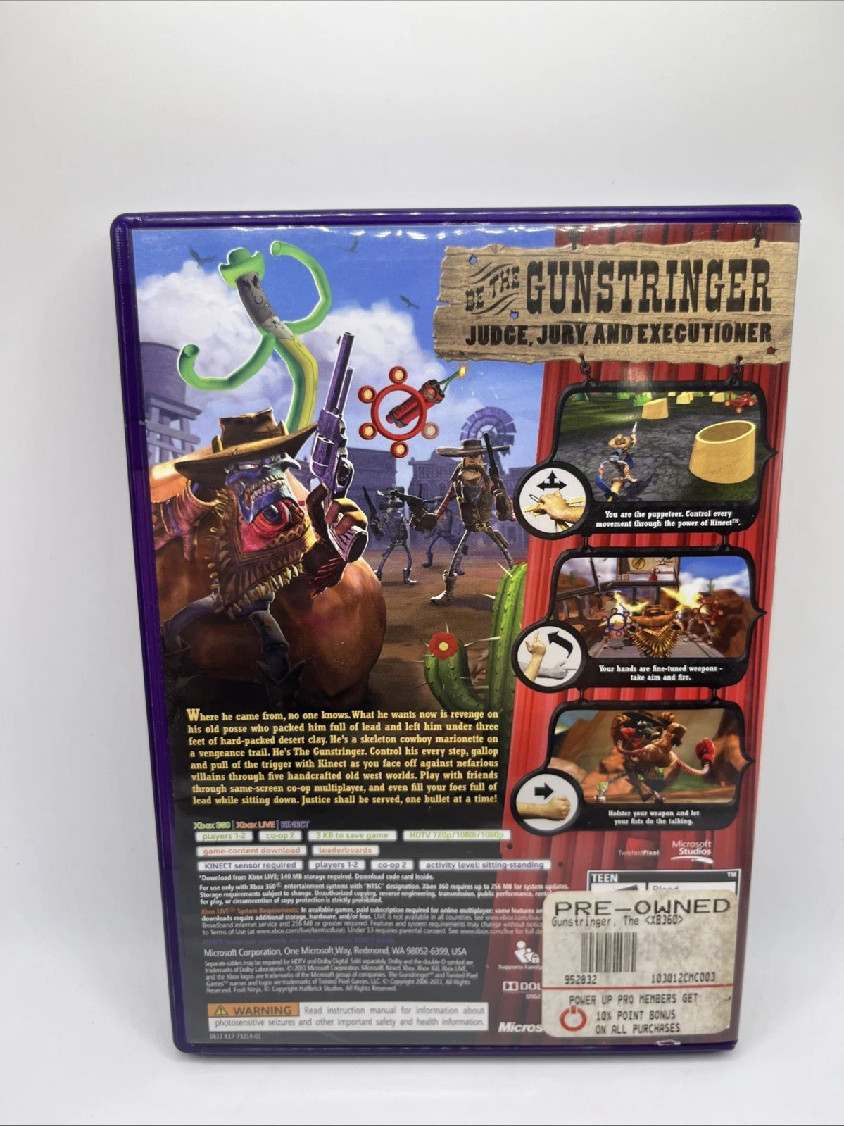 Gunstringer Kinect Xbox 360 PAL ( Preowned ) - Image 2