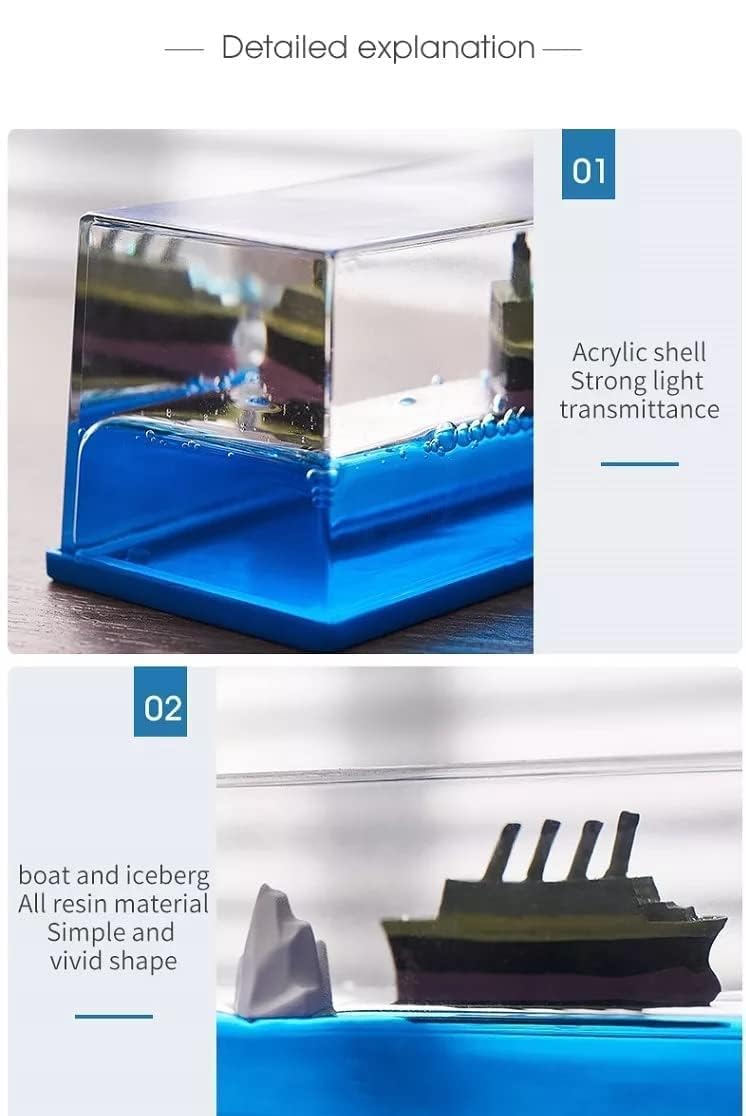 Titanic Wave Cruise Ship, Liquid Ship Nautical Showpiece For Show Piece Decor, Acrylic Car - Image 8