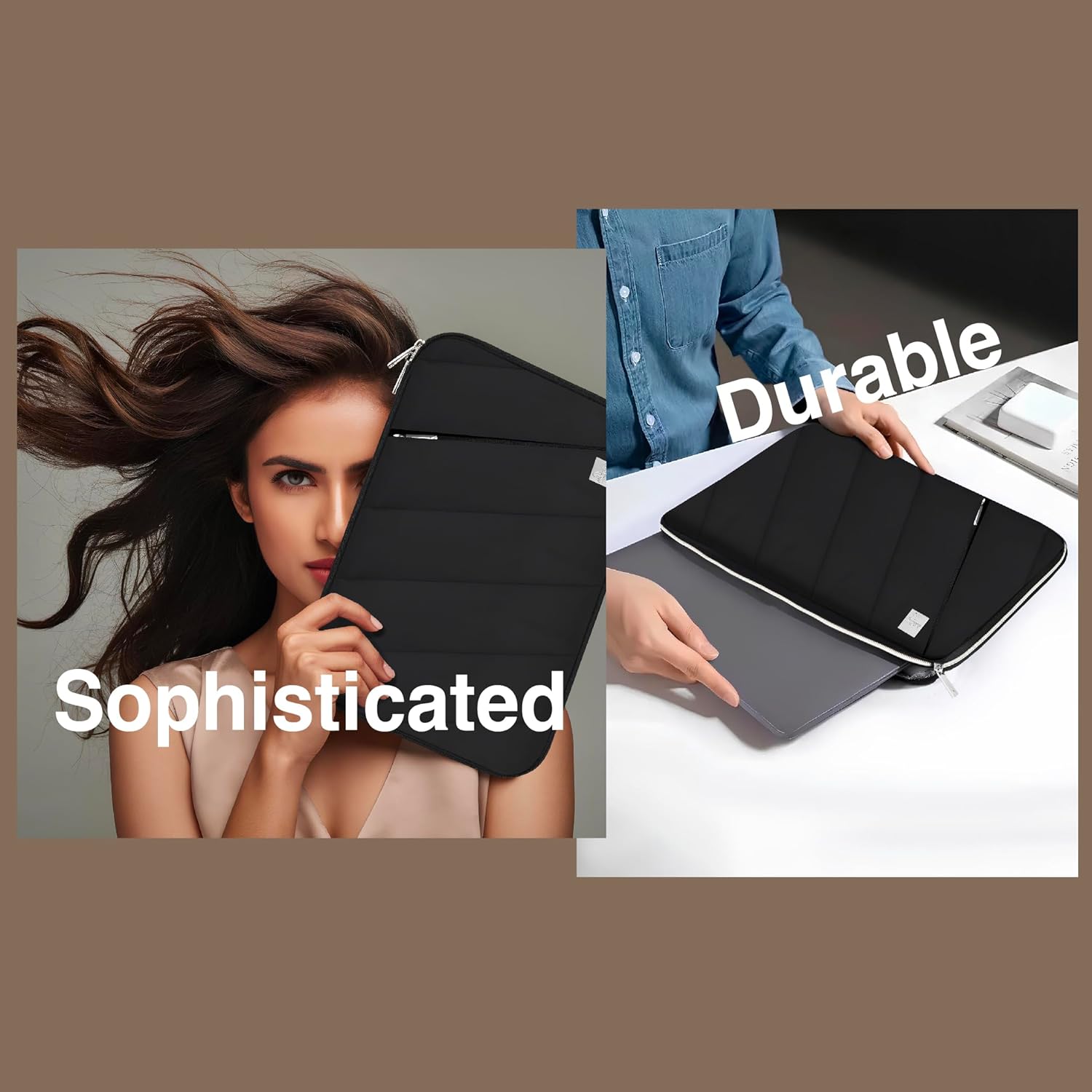 FINGERS Eleganto-OG2 Laptop Sleeve-Cum-Organiser Sleek And Smart Portfolio Organizer with Multiple Compartments, Ideal for Professionals And Daily Essentials, Fits up to 15" Laptops And Tablets - Image 6