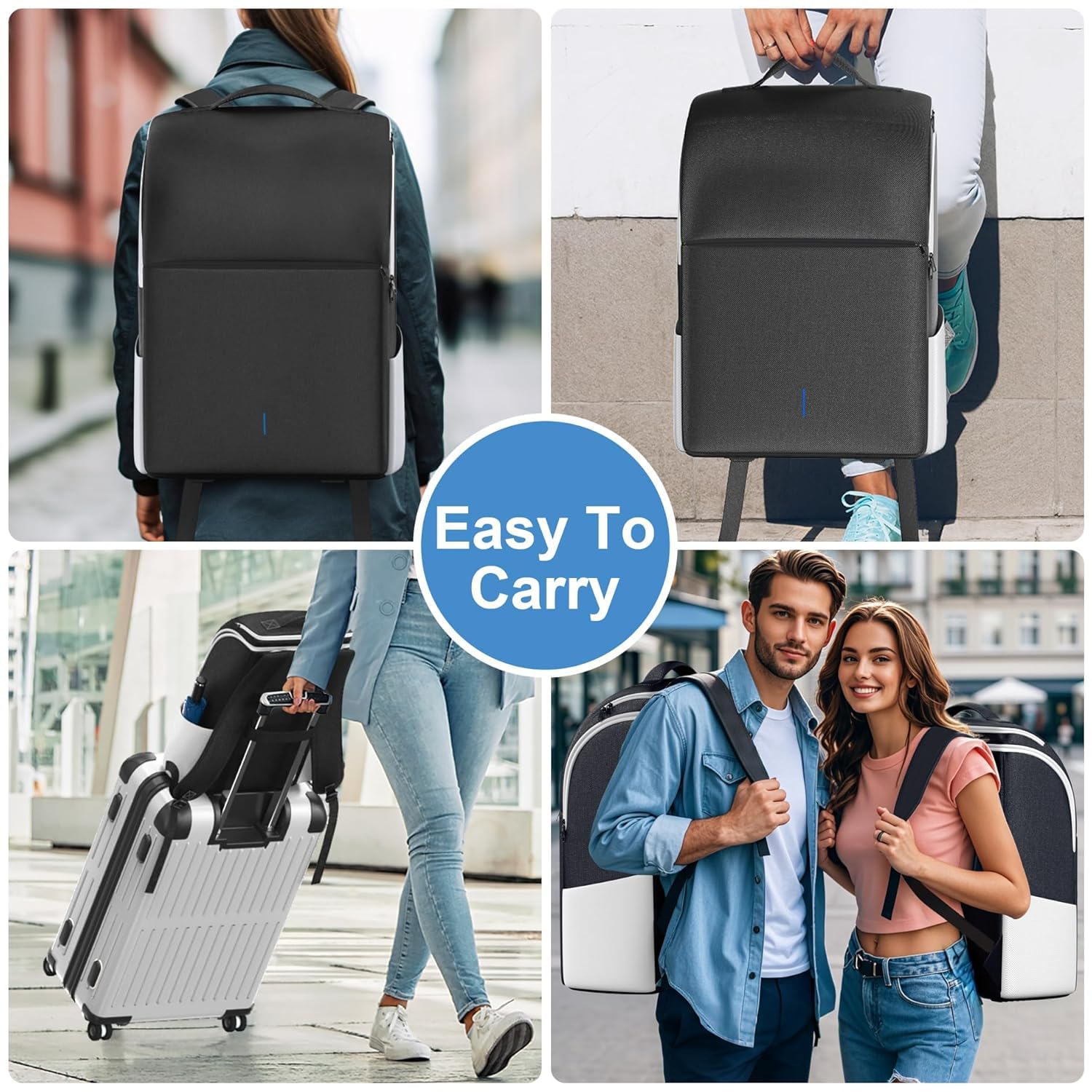 Backpack for PS5/ Slim/Pro Console, Full Protection Carrying Case Travel Bag - Image 6