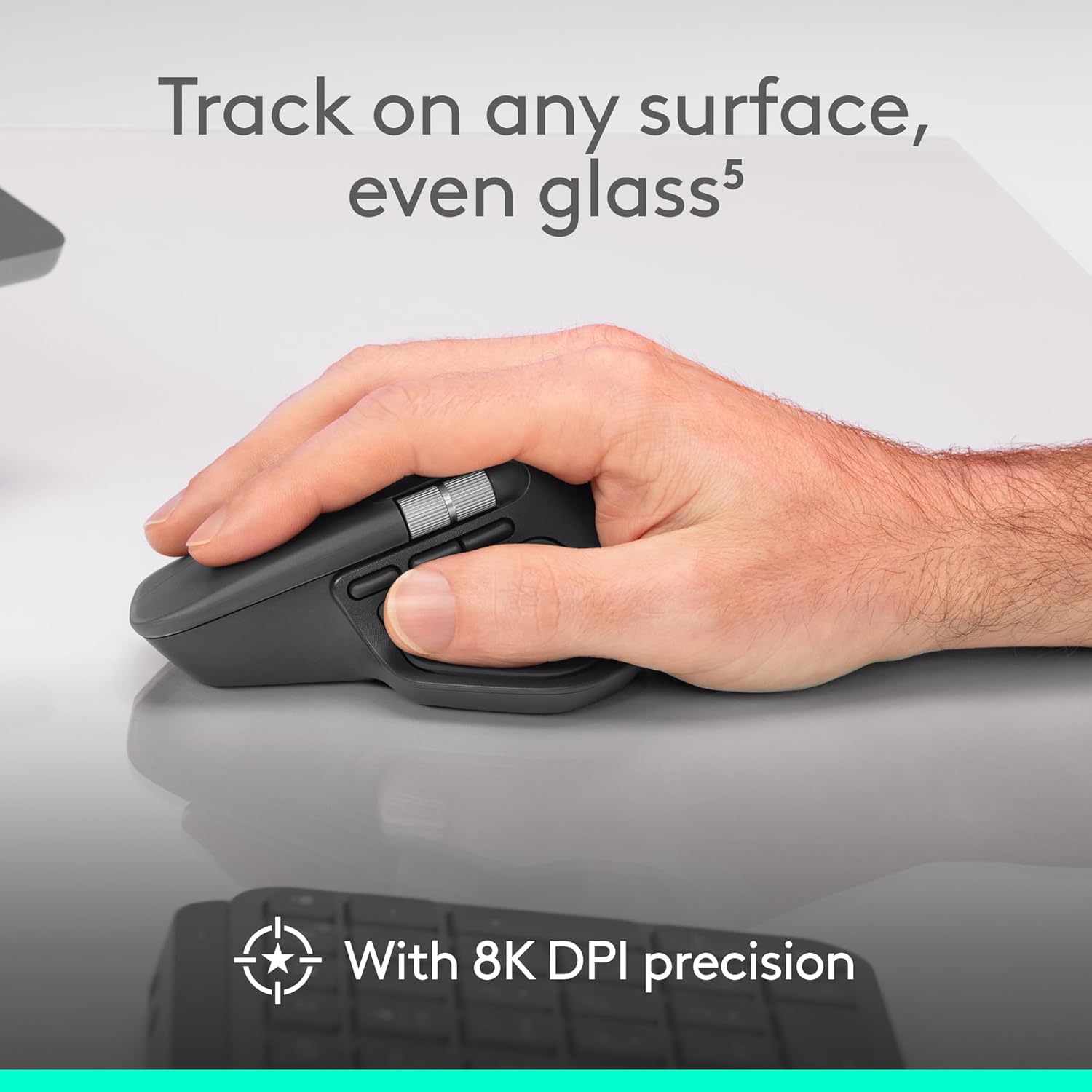 Logitech MX Master 4, Ergonomic Wireless Mouse with Advanced Performance Haptic Feedback, Ultra-Fast Scrolling, USB-C Charging, Bluetooth, Windows, MacOS - Graphite - Image 5