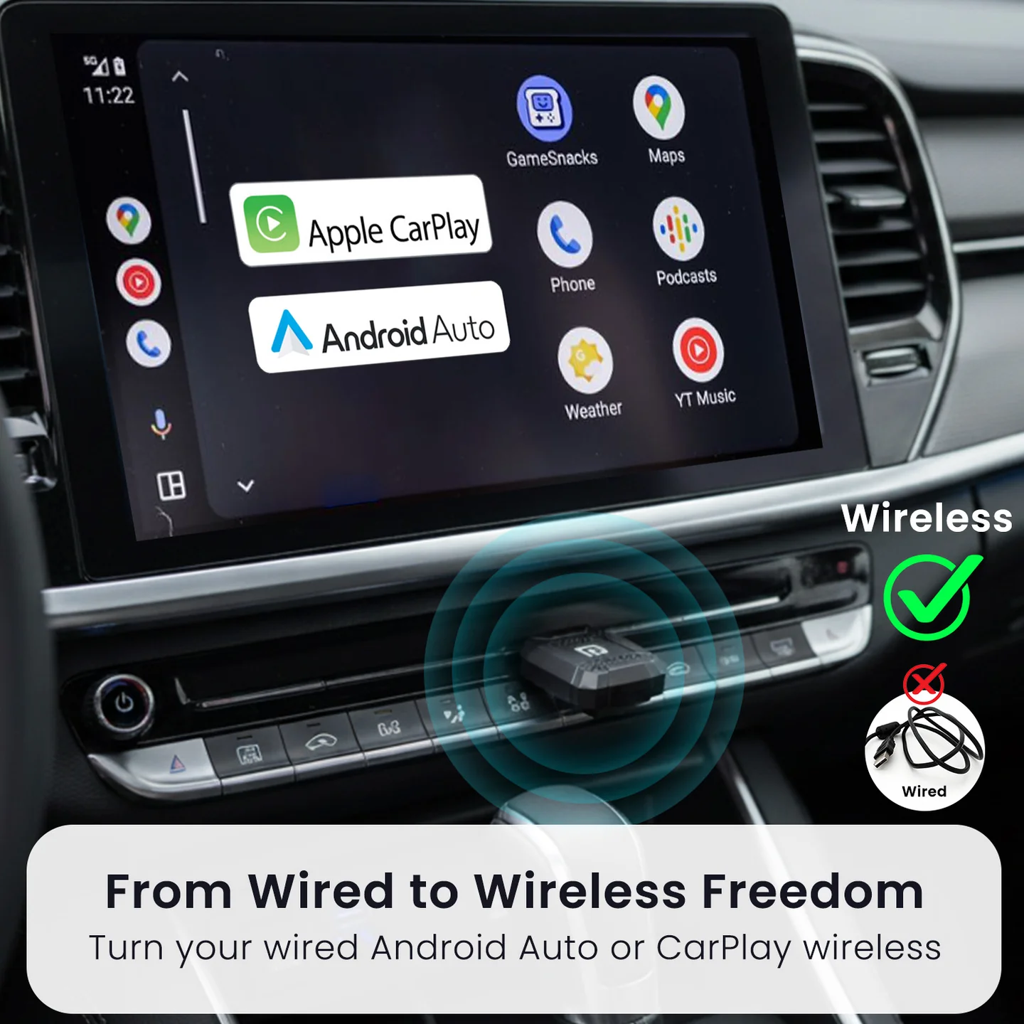 Portronics POR 3328 Tune Lite Wireless Car Receiver, Converts Wired to Wireless, Plug & Play, Android 12+ & iOS 15+ - Image 6