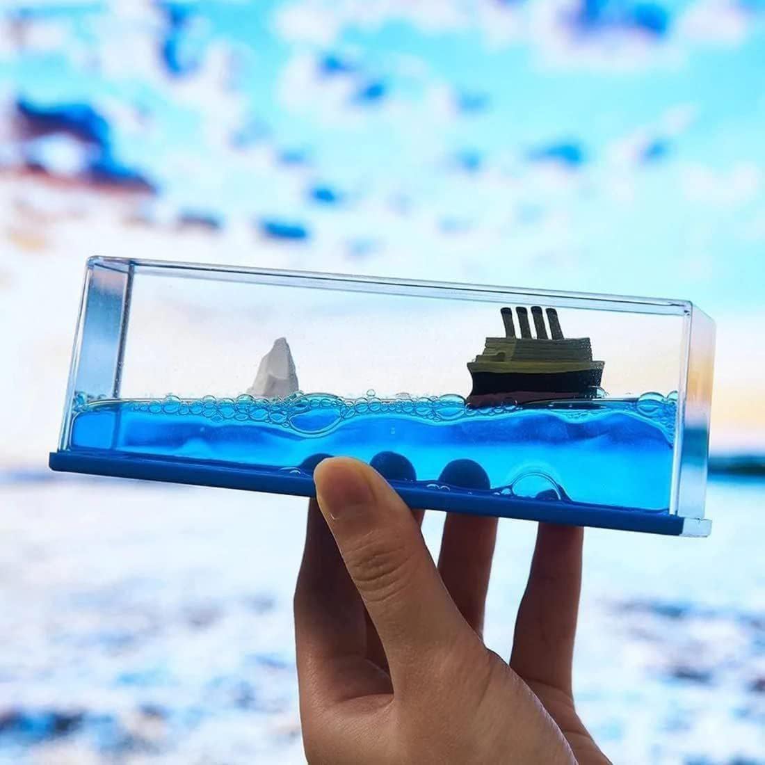 Titanic Wave Cruise Ship, Liquid Ship Nautical Showpiece For Show Piece Decor, Acrylic Car - Image 2