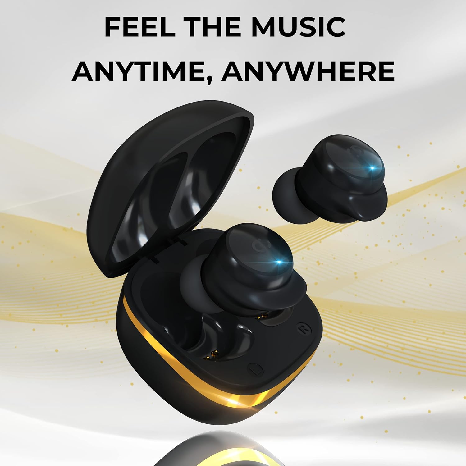 iGear Mini Bluetooth Truly Wireless in-Ear Earbuds Mic, Noise Isolation, IPX4 Dust Water Resistance, Heavy Bass, Type-C Charging, Touch Control Black - Image 6