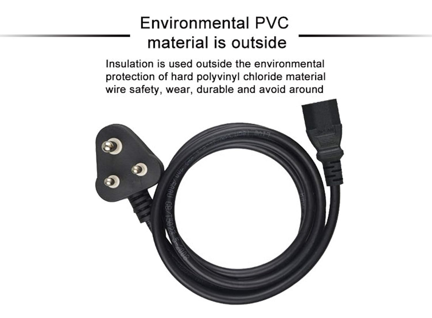 Ranz Super Deluxe Computer Power Cable IEC for Desktop/PC SMPS Power Cable 1.5 Meter (Black) - Image 6