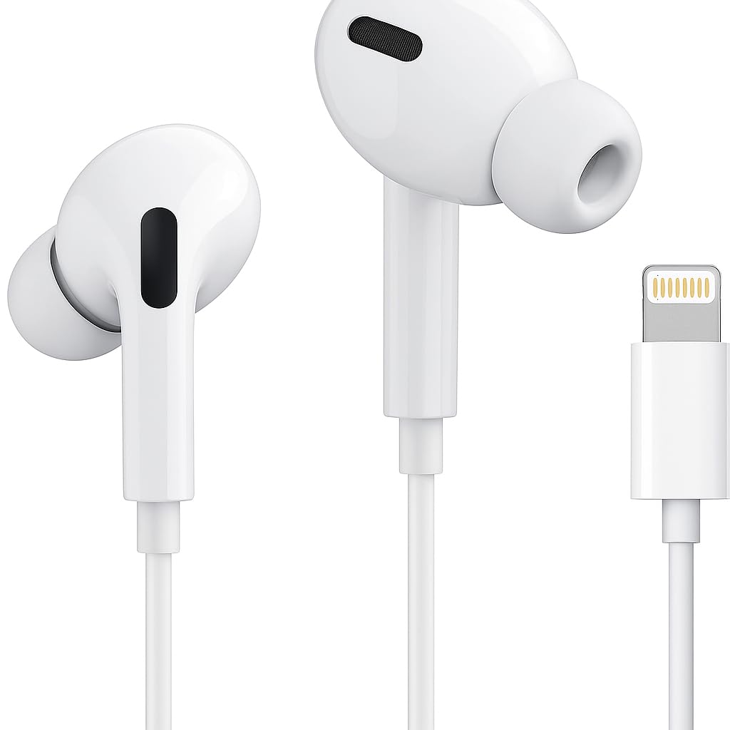 Accede A318 Sound Beats Lighting Earphone for Calling and Music Compatible with i-Phone 6/7/8/X/11/12/13-6 Plus/7 Plus/8 Plus/XR/XR Max/11 Pro/11 Pro Max/12 Pro/12 Pro Max/13 Pro/13 Pro Max (Bluetooth Connectivity) - Image 1