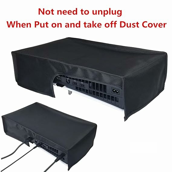 Horizontal Dust Cover For Ps5 Console Dust Guard For PS5 Slim and Disk Edition ( Black ) - Image 3
