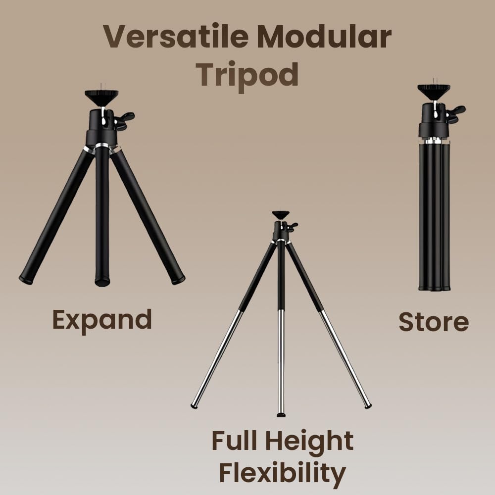 Toreto Steady Air Portable Ceiling Fan with Detachable Tripod Stand, 180° Automatic Oscillation, Built-in Night Light, TypeC Charging Remote Off White - Image 4