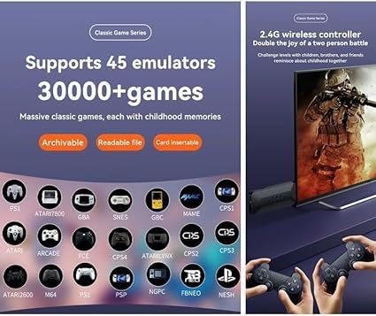 M33 Video Game For Tv Gaming, 30,000+ Games, 45+ Emulators,Bulit-In Games Plays Psp, Ps,Gta, God Of War, 4K Hdmi Output Game Stick - Image 4