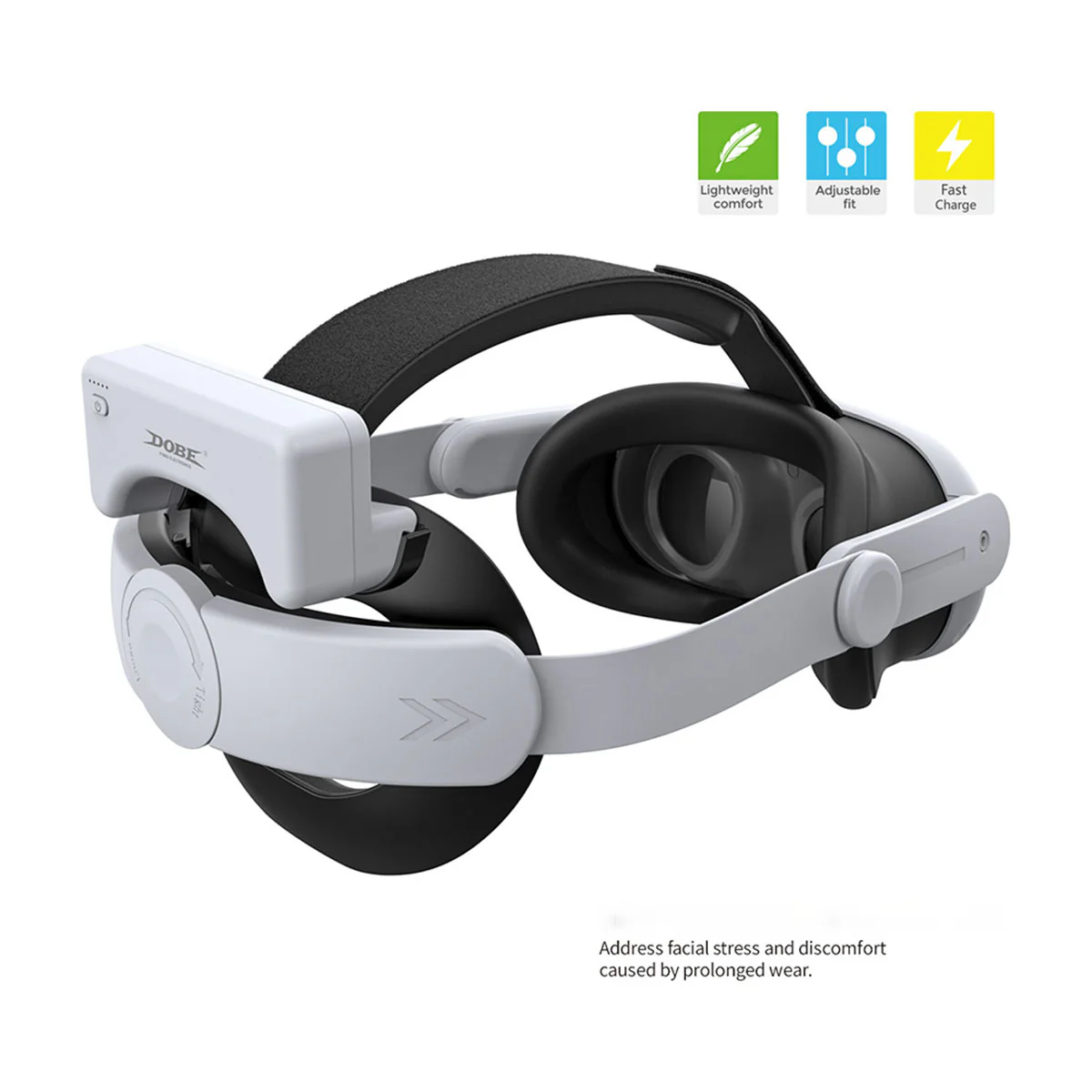 Dobe Adjustable Head Strap And Rechargeable Battery 18500mWh for Meta Quest 3 / Meta Quest 3S TY-3878 - Image 10