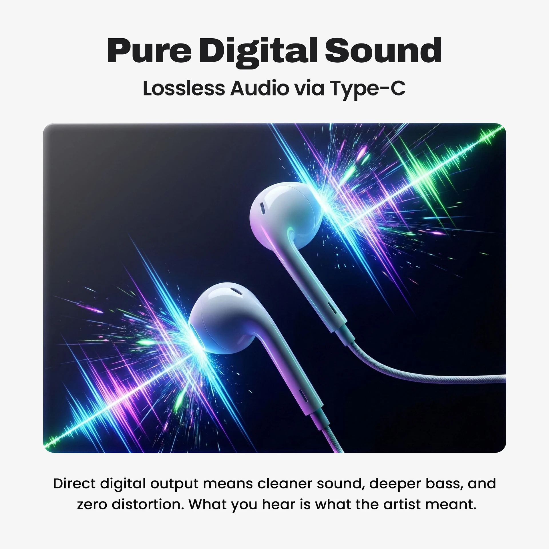 EVM-HF-06 Type-C Earphone Stereo Apple Design - Image 3