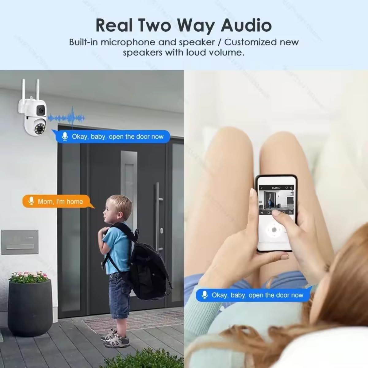 Smarthome Dual Lens, 5+5MP WiFi CCTV Camera, PTZ And Fixed View, AI Motion Detection, Color Night Vision, Two-Way Audio, 360 Coverage, App Access - Image 4