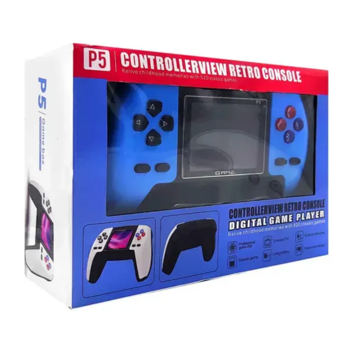 P5-Controller Style Retro Console With 520 Classic Games , Digital Game Player,Rechargeable Controller - Image 3