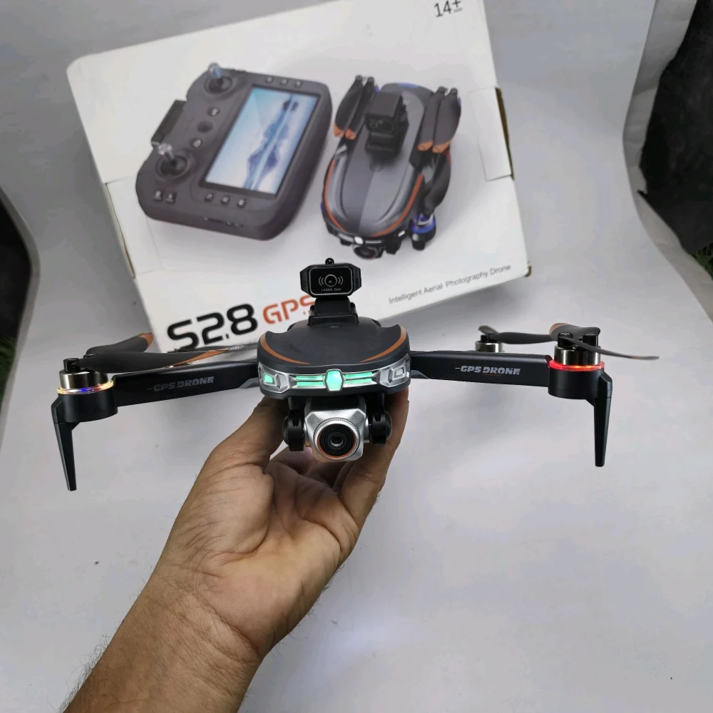 S28 GPS Drone With Inbuilt Display Remote, Brushless Motor And Obstacle Avoidance Sensor, Dual Camera, 90 Degrees Lens - Image 11