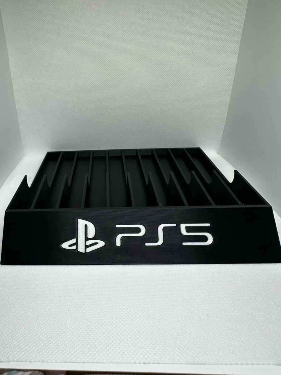 Game Case Stand For 10 Discs for PS4 PS5 Xbox Game Discs, 3D Printed Black, Playstation, Game stand, Game collector, Stand, PS - Image 3