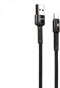 Accede A1007 Revo Plus Type C Charging Cable, Sturdy and Durable 2.4A Nylon Braided Black - Image 3