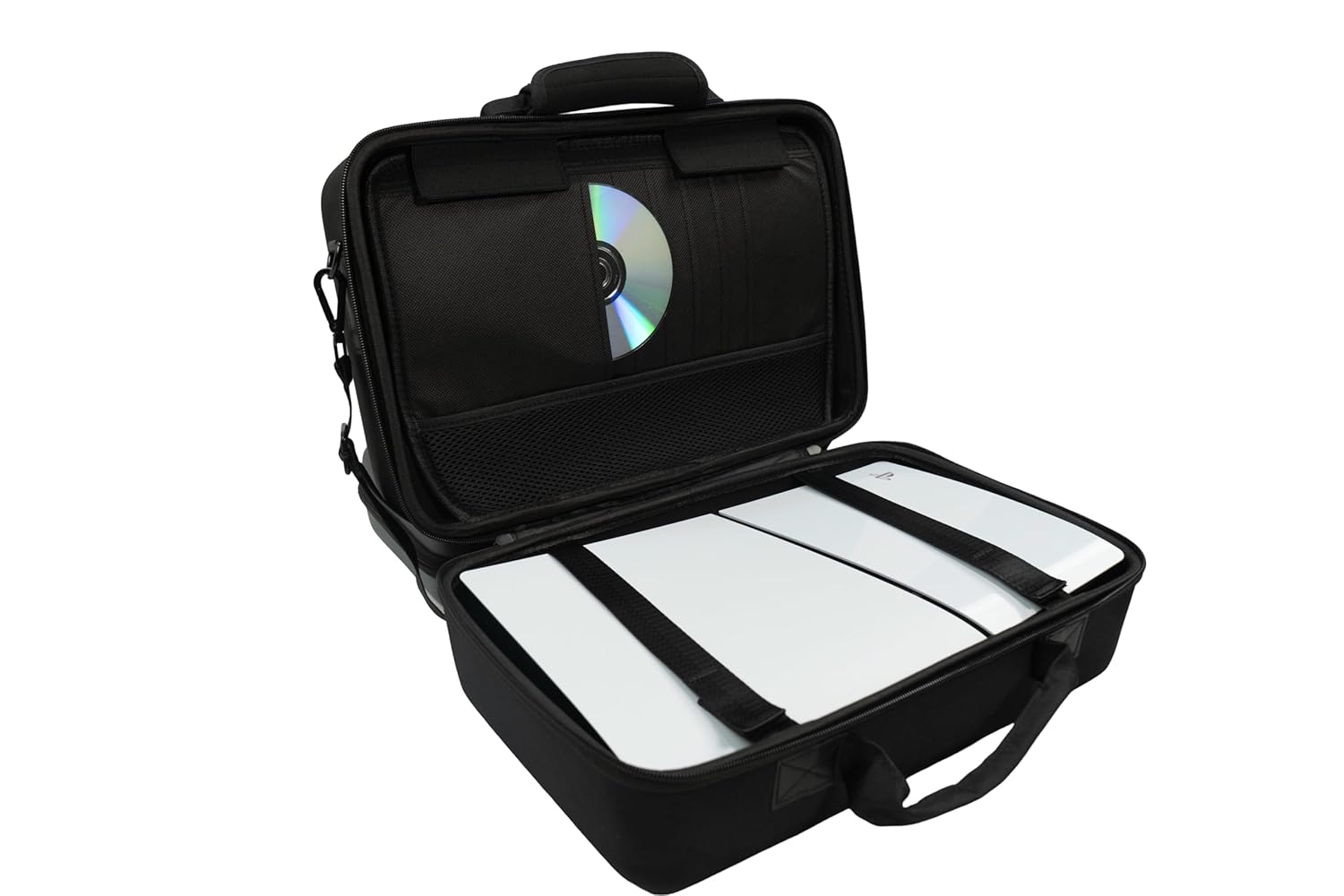 PS5 Slim Carrying Travel case Console Gamepad Controller Headphone Travel Bag, Playstation 5 Slim Accessories Black - Image 7