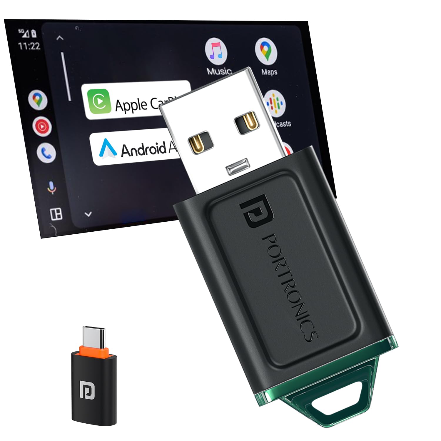 Portronics POR 3328 Tune Lite Wireless Car Receiver, Converts Wired to Wireless, Plug & Play, Android 12+ & iOS 15+ Portronics POR 3328 Tune Lite Wireless Car Receiver, Converts Wired to Wireless, Plug & Play, Android 12+ & iOS 15+ - Image 1