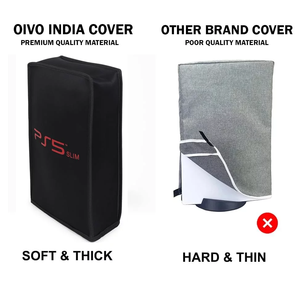 PS5 Console Vertical Dustproof cover, Anti Scratch, Waterproof Compatible for Sony PS5, Fits Digital and Disc Editions ( Black ) - Image 5