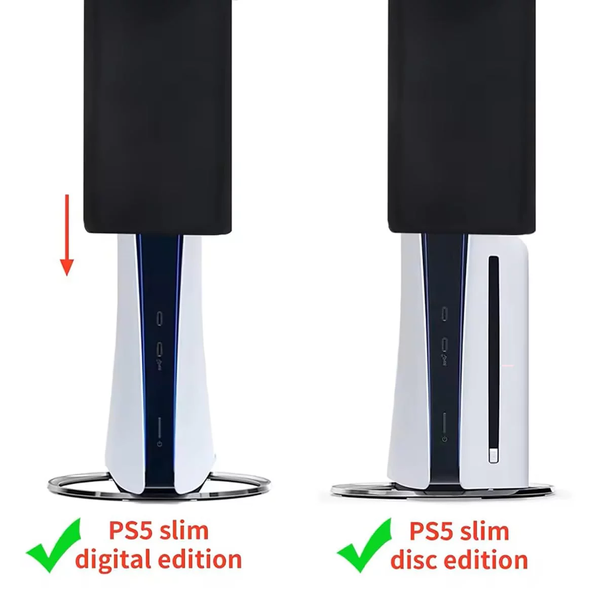 PS5 Console Vertical Dustproof cover, Anti Scratch, Waterproof Compatible for Sony PS5, Fits Digital and Disc Editions ( Black ) - Image 4