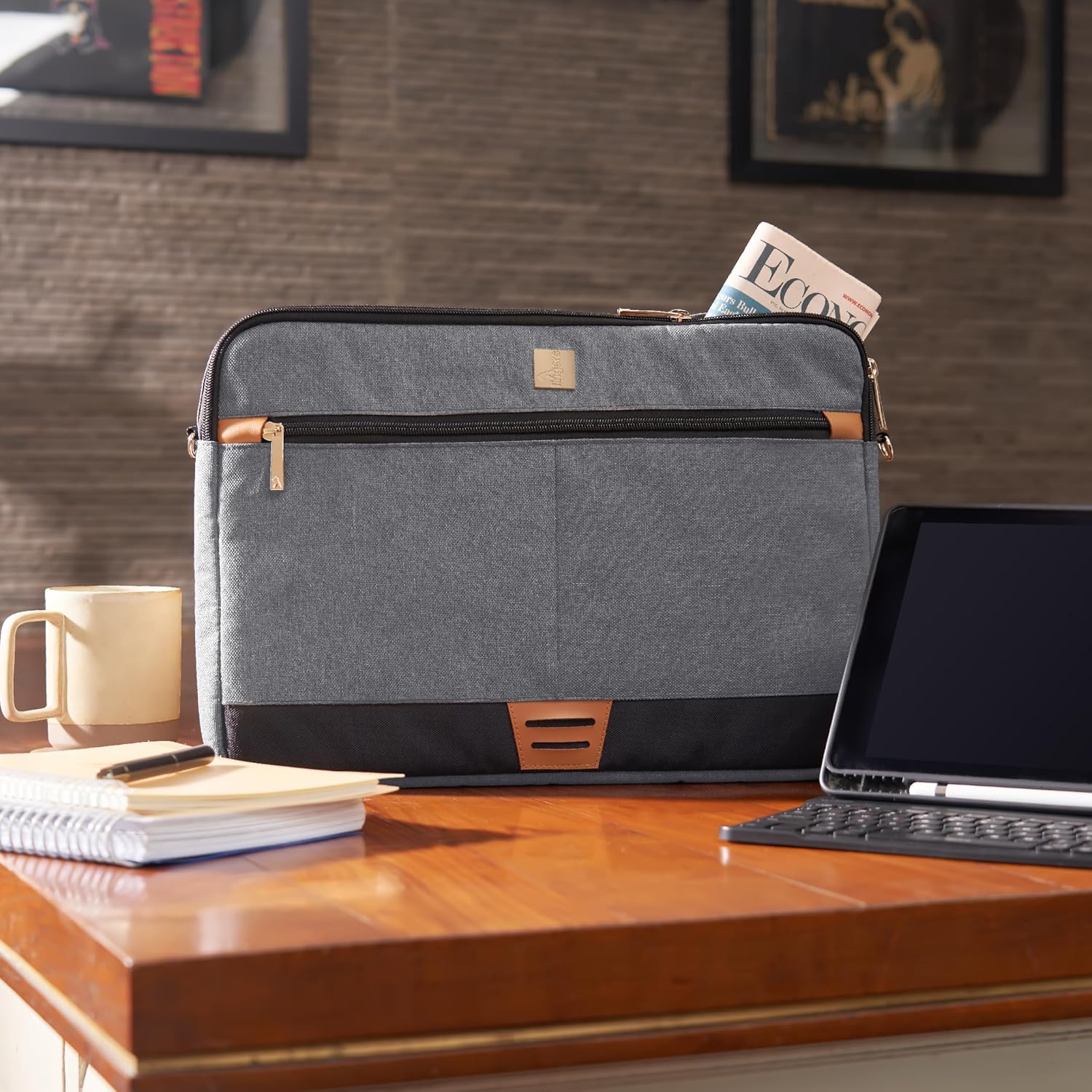 FINGERS PrestigePro-S3 Premium Laptop Bag with detachable shoulder sling Sleek Design, Superior Protection, Built-in padded sleeve, Fits 17" Laptops And Tablets, Splash-proof And scratch-resistant - Image 3