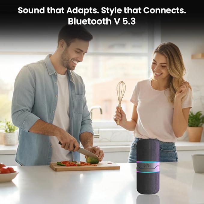 Toreto TOR-464 Twin Magno Magnetic Wireless Bluetooth Speaker 16W  Detachable Dual Speakers, RGB Lights, 6H Playtime, TWS Stereo Mode, Type-C Charging, Portable Wireless Speaker Black - Image 5