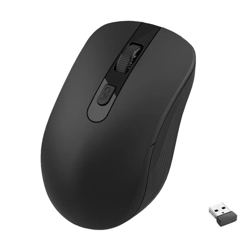 EVM Classy 3W042 Wireless Mouse USB Receiver with 10 Meter Range  2.4Ghz, 4D Scrolling, 1600 DPI - 1 Year Warranty Black - Image 1