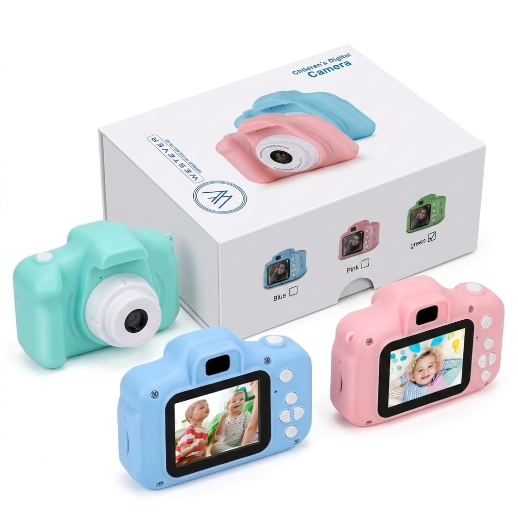 Kids Digital Camera Toy 3.0MP 1080P HD Video Camera with Games 2-Inch Screen with No Printer USB Rechargeable, Multicolour - Image 2